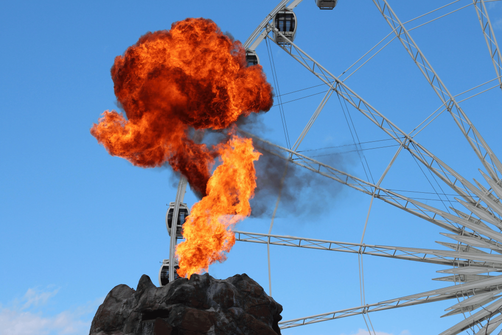 Flame in Theme Park by Danuta Niemiec from Pexel